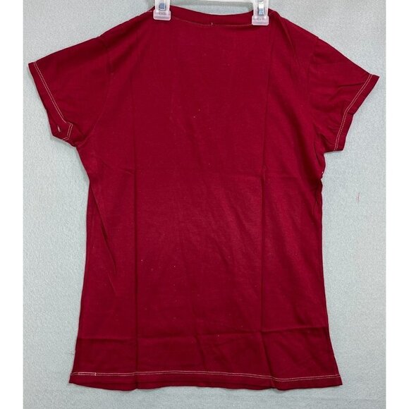 Harry Potter T-Shirt Women's Small Red V-Neck Tee Short Sleeve, Cotton, NEW - Picture 4 of 7